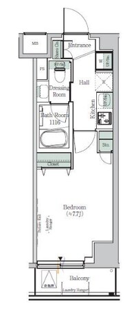ワンルーフレジデンス木場ウエストの物件間取画像